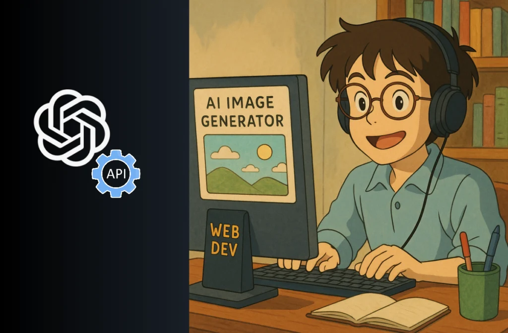 Developer using OpenAI's Image Generator API 